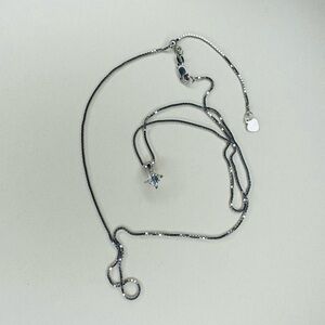 Elegant 14k adjustable chain with 4.64mm princess cut diamond